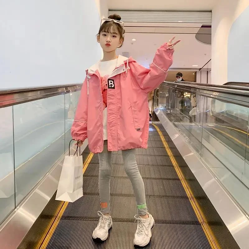 女童外套秋季2023新款春装韩版洋气网红中大童时髦上衣潮儿童风衣