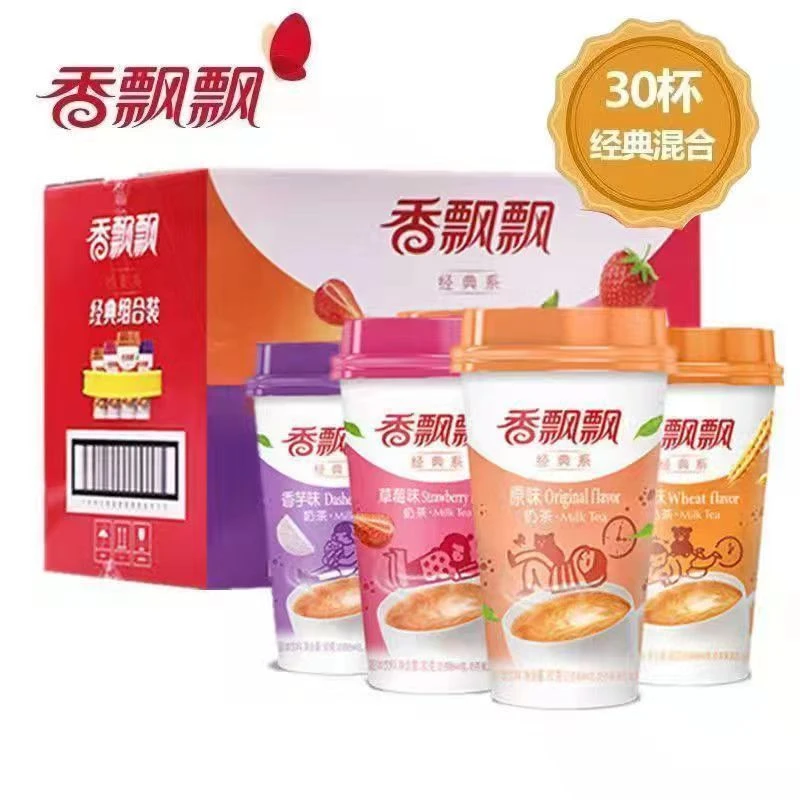 新货上市 香/飘飘奶茶80gx30杯混合口味香芋麦香味下午茶超值批发