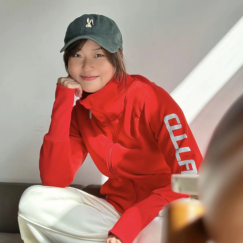 oulla欧拉春秋加绒加厚保暖运动外套 跑步修身显瘦健身卫衣女3616