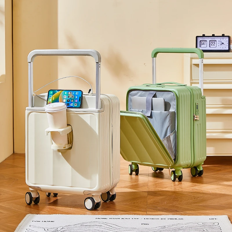 2024新款行李箱女前置开口拉杆箱多功能网红旅行登机箱男结实耐用
