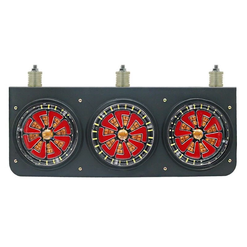 24V中集挂车后尾灯总成led超亮防水华骏三联刹车爆闪转向后组合灯