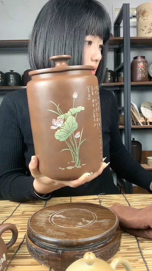 【闪购商品】罐建水县紫陶微瑕精磨彩填醒茶罐
