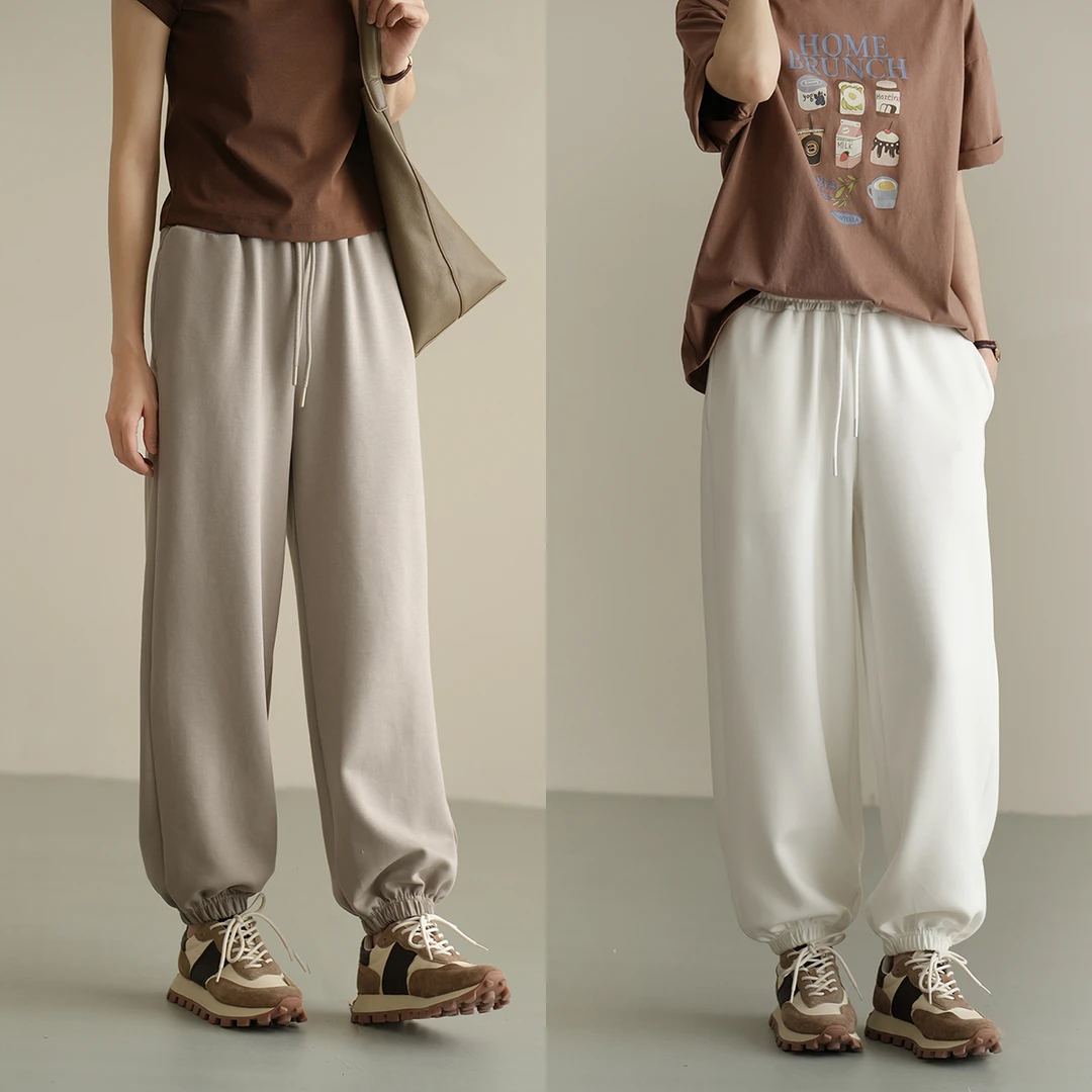 软糯慢跑裤 女士宽松高腰运动裤 休闲收口卫裤 长裤 春秋 23650