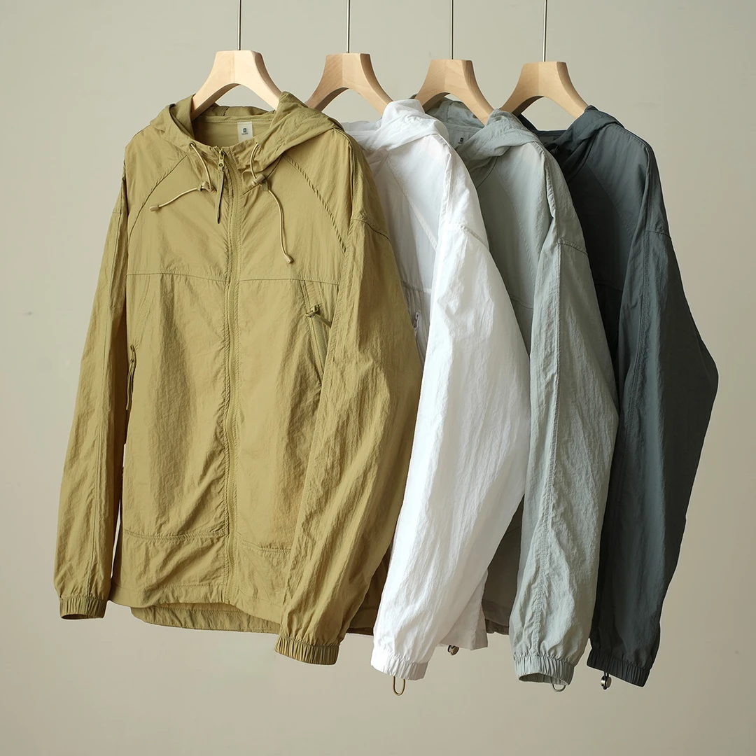 情侣款 UPF50+女士夏季冰丝防晒衣 男士休闲连帽外套k 34085