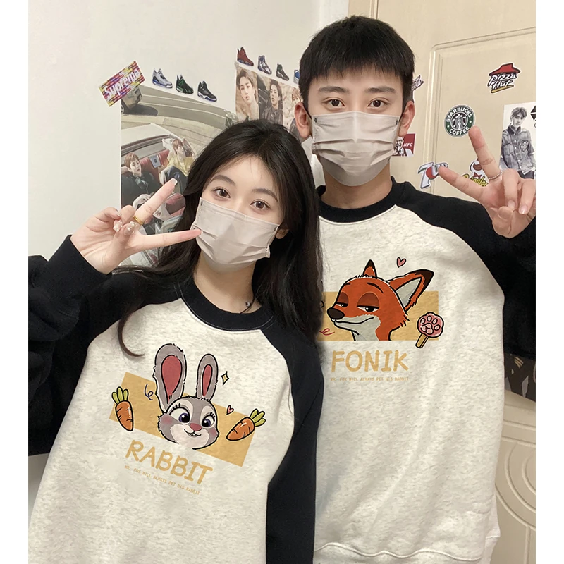 特别的插肩袖情侣装卫衣春秋冬季2025新款不一样小众高级感外套男