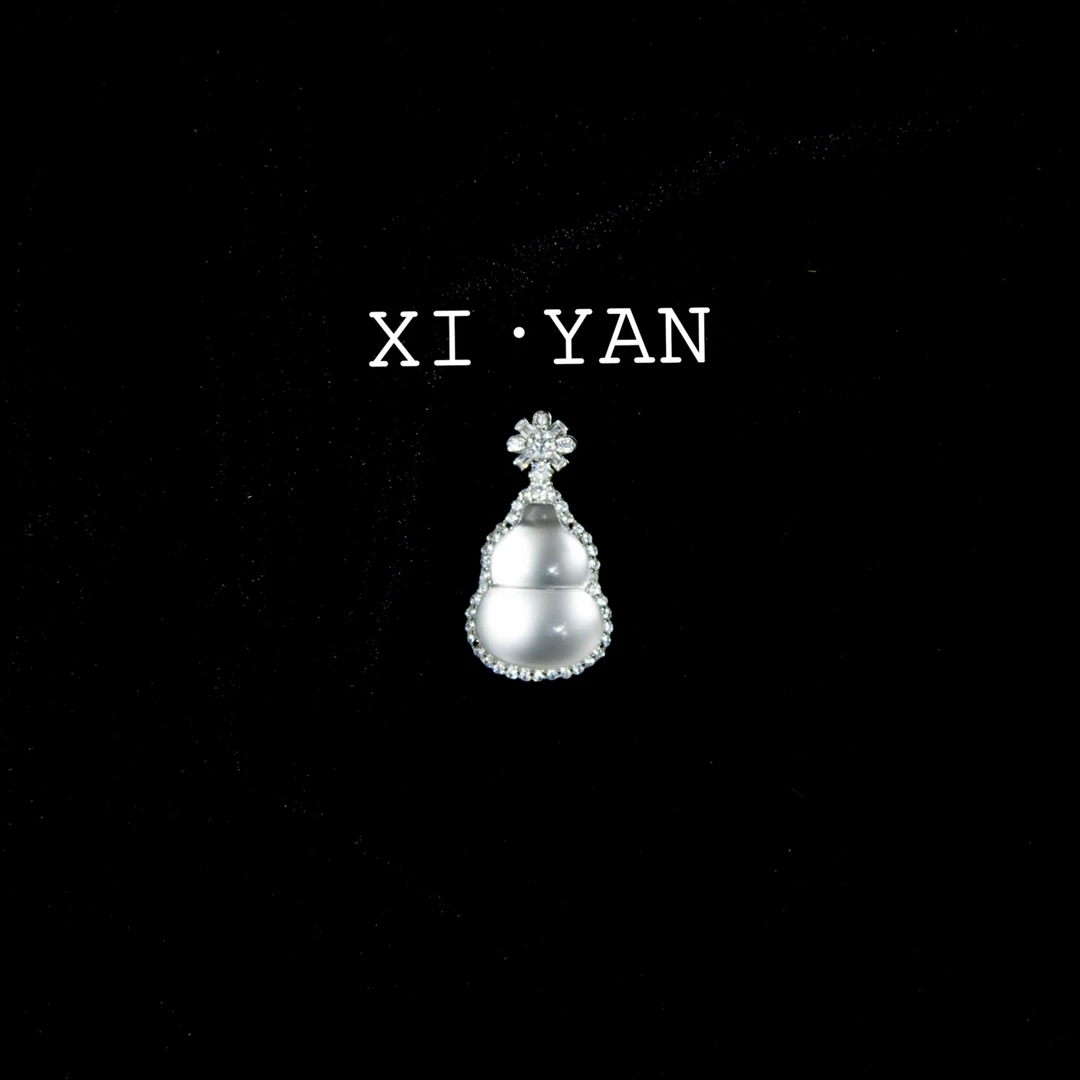 XIYAN/银s925石英质玉玉葫芦吊坠轻奢女王时尚设计款气质简约