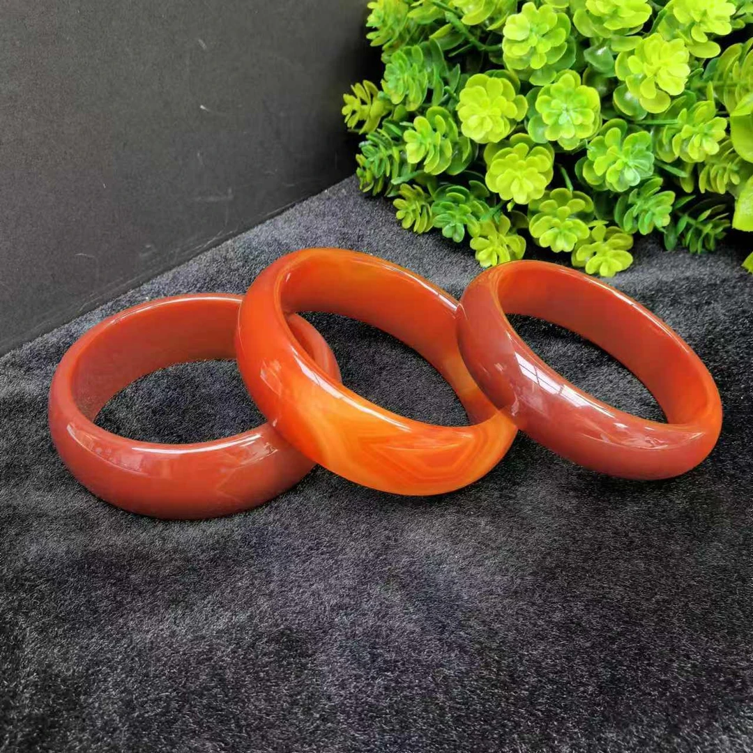 江德洋珠宝S1862皇家炽焰龙桖石玛瑙红手镯配盒-多样性发只发一件