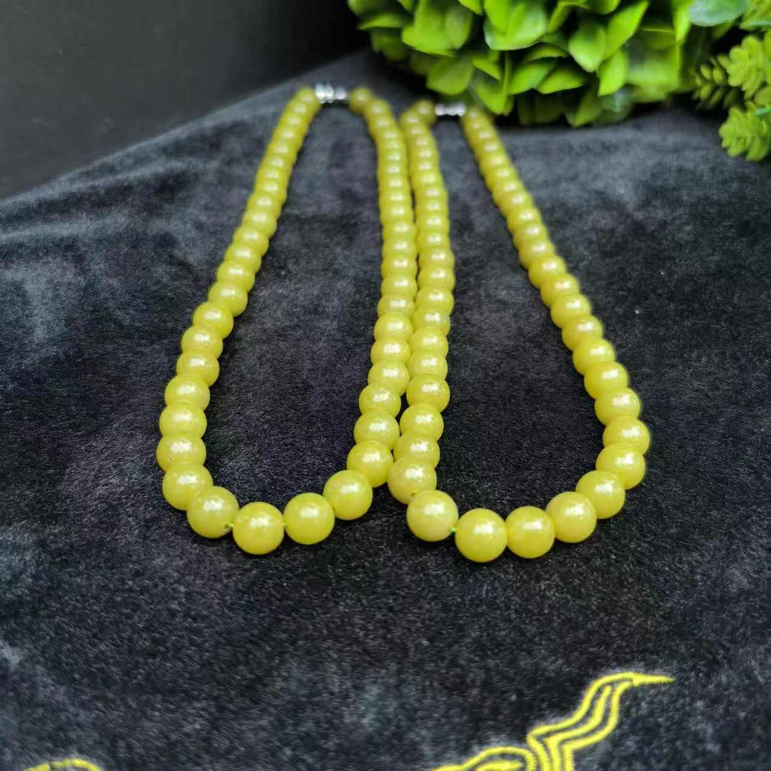 江德洋珠宝C3734柠檬黄金黄岫玉项链-多样性发货只发一件