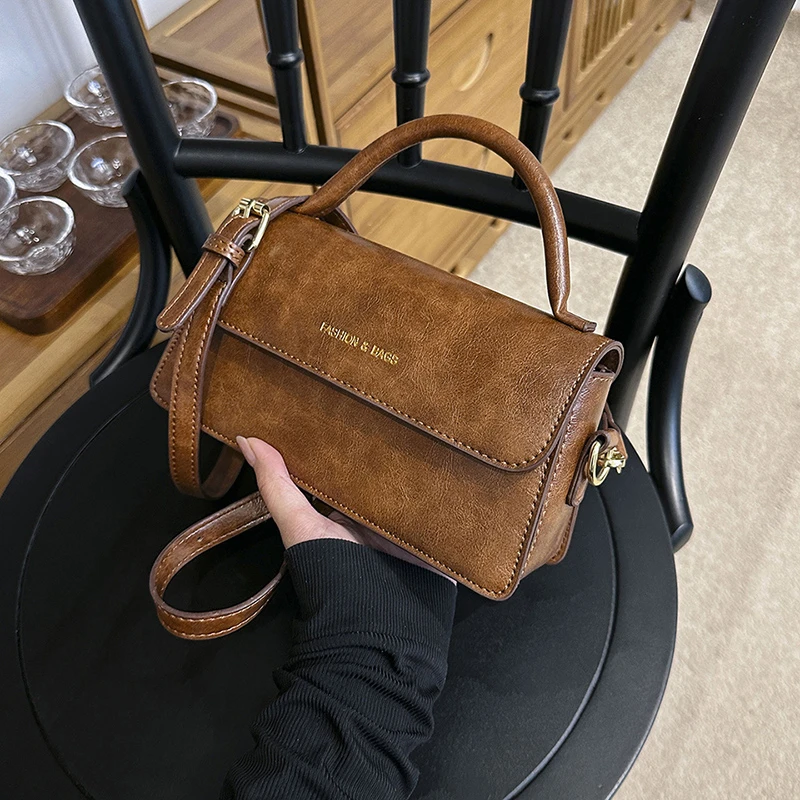 【朗哥老板福利】2023百搭小方包女时尚简约单肩斜挎包2564