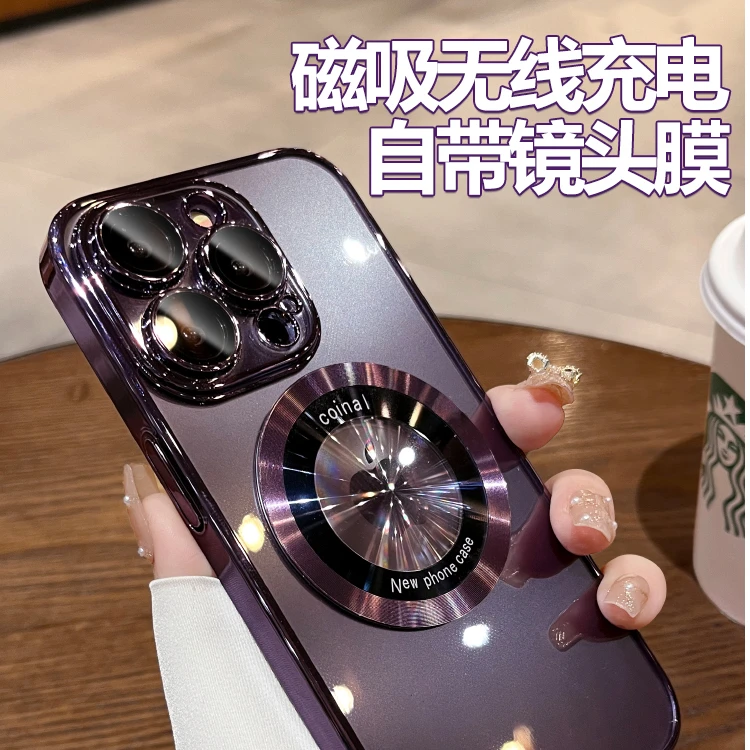 苹果14手机壳iPhone12自带镜头膜13promax磁吸11透明漏标商务高端
