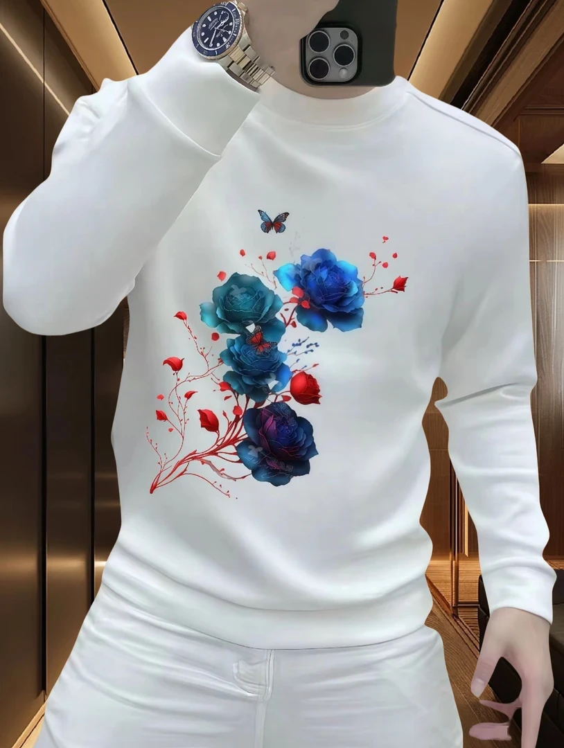 美式重磅百搭长袖卫衣男士休闲个性痞帅时尚圆领上衣宽松潮流印花