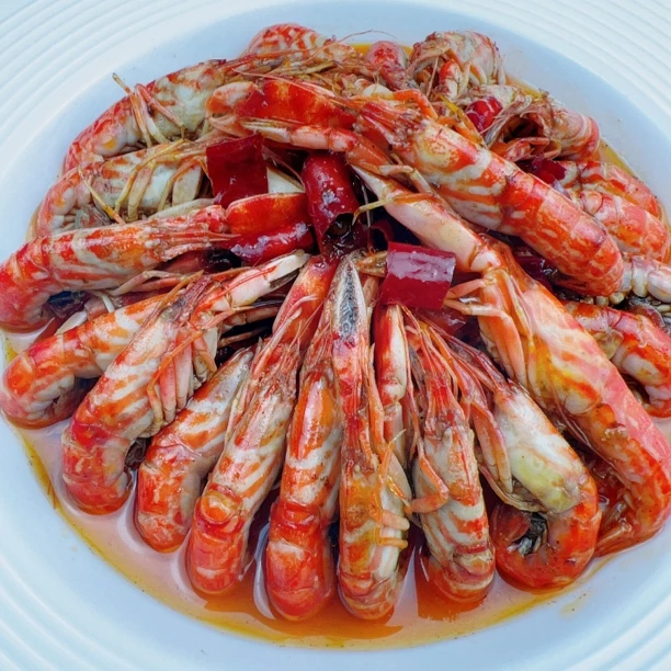 麻辣冷冻辣炒花腰虾花腰子500g小虾食用嘎巴虾