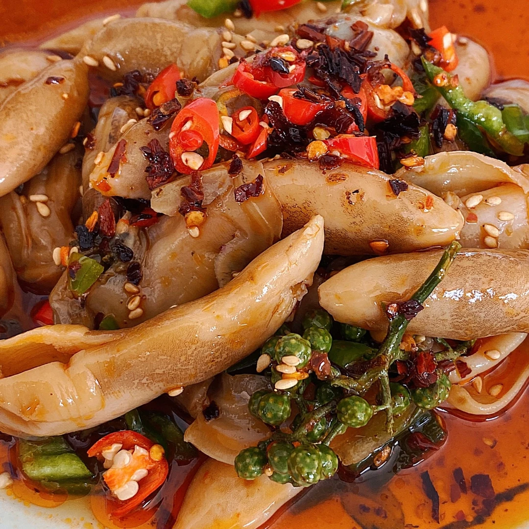捞汁麻辣蛏王肉500g开袋即食海鲜蛏子蛏王肉蛏子肉