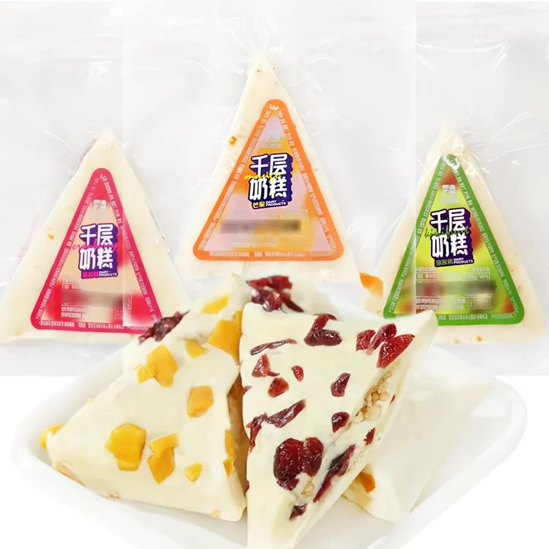 出塞曲千层奶糕三角奶酪内蒙古特产蔓越莓味猕猴桃味芒果味零食
