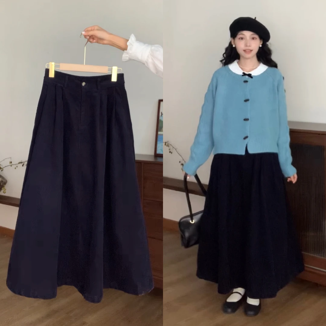 1959 “周末”复古简约灯芯绒半裙