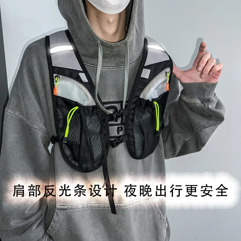 男士胸包健身休闲多功能马拉松便携贴身轻便双肩背防泼水女款轻薄