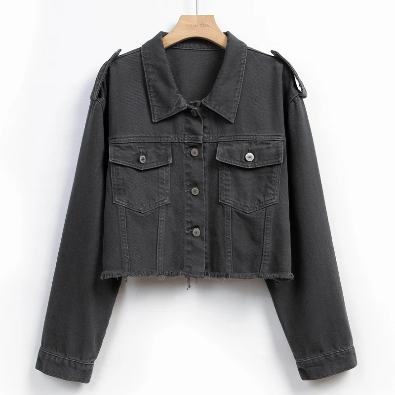 自媒体【初秋新款】时尚长袖牛仔外套（套装上装）513