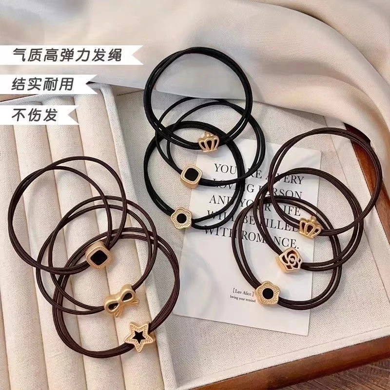气质皮筋女扎头马尾发绳简约头绳高弹力耐用可爱新款发圈扎头绳