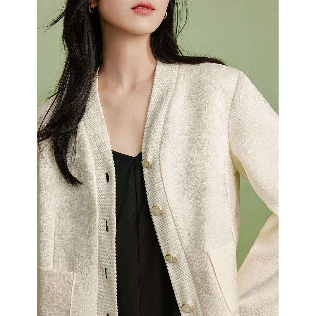 【秋冬外套】茵曼春秋女短外套休闲上衣女士新款长袖国风爆款中式