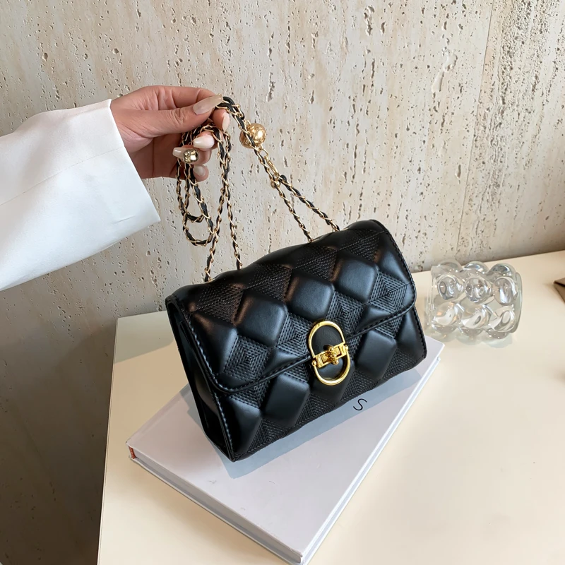 小香风时尚百搭小包包单肩小方包网红洋气夏季小众ins韩版菱格包