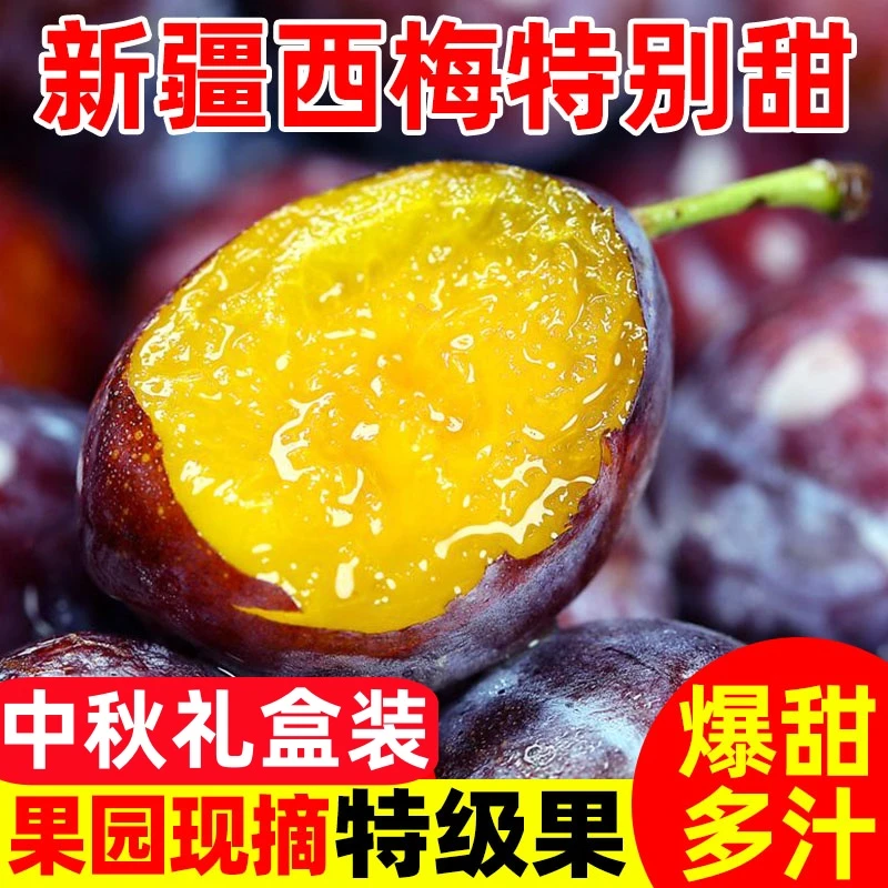 【顺丰包邮】新疆西梅鲜果饱满新鲜应当季现摘水果孕妇食用香甜多汁