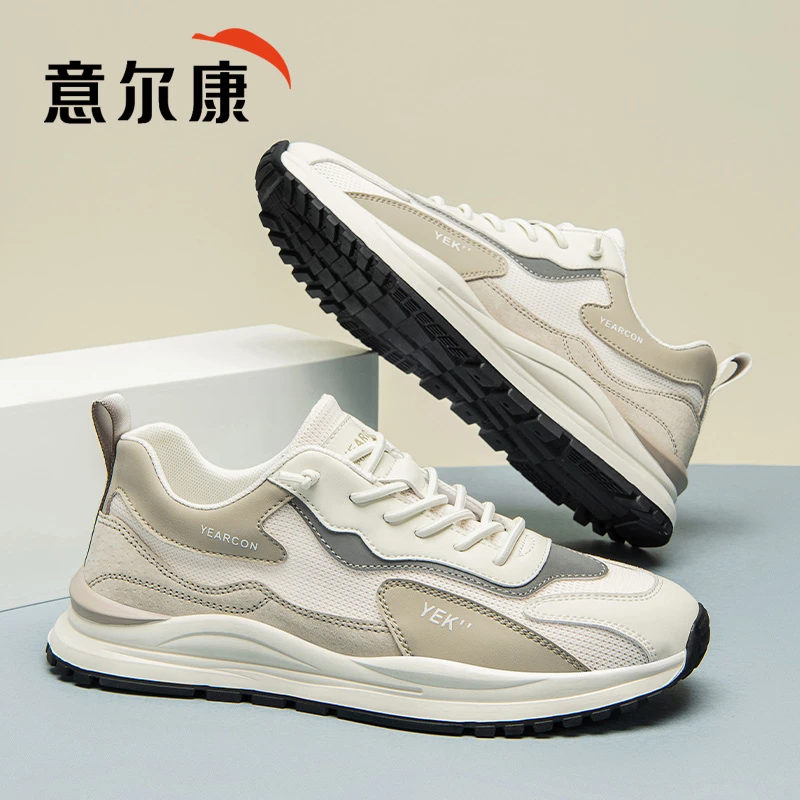 意尔康老爹鞋男士2025夏季新款透气运动网面休闲鞋子一脚蹬懒人鞋