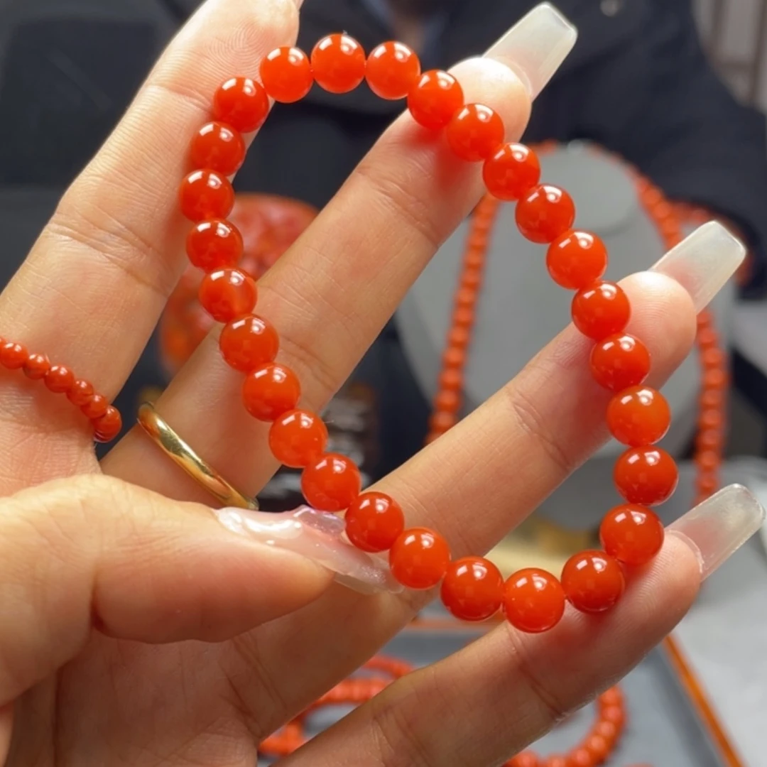 【闪购商品】南红玛瑙单圈6三眼井未镶嵌