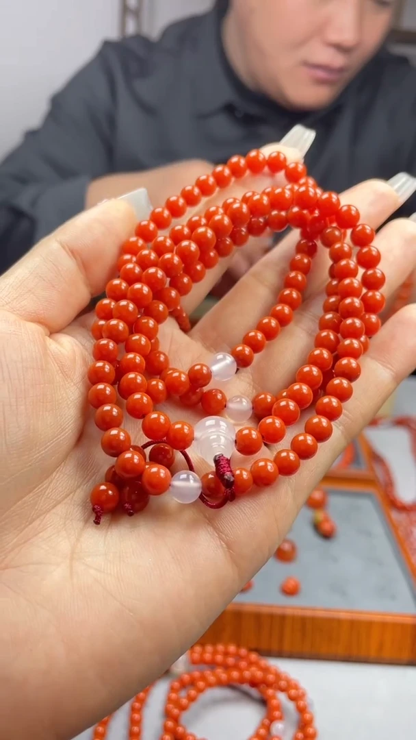 【闪购商品】南红玛瑙108未镶嵌保山冷水河5.5+