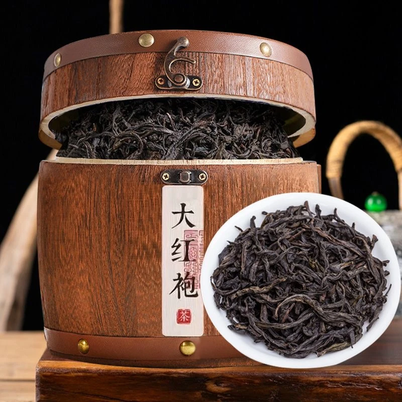 敏月鸿大红袍岩茶茶叶岩茶新茶乌龙茶浓香型木桶散装礼盒装500g