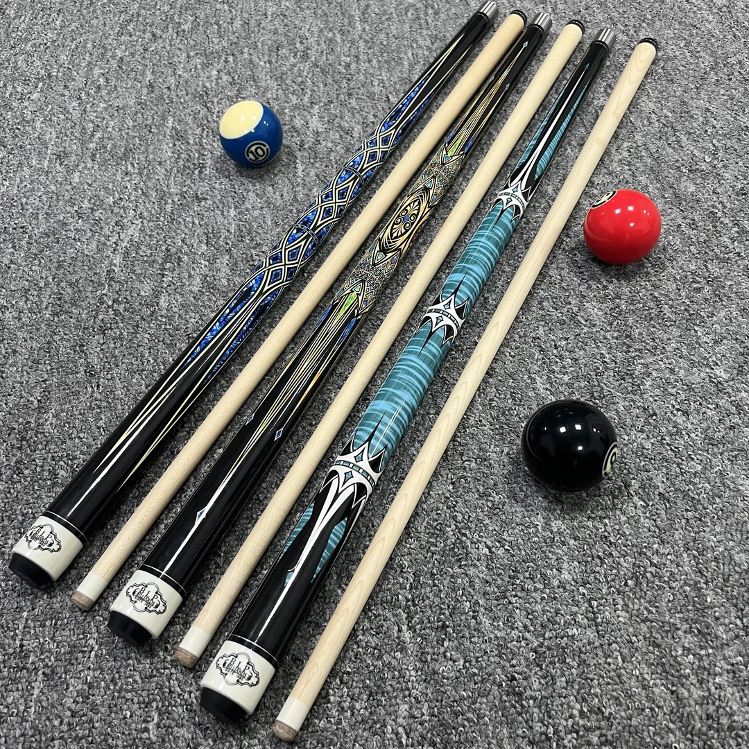 美式台球杆中式美式英式黑八中八台球大头杆13mm全套送配件分体杆