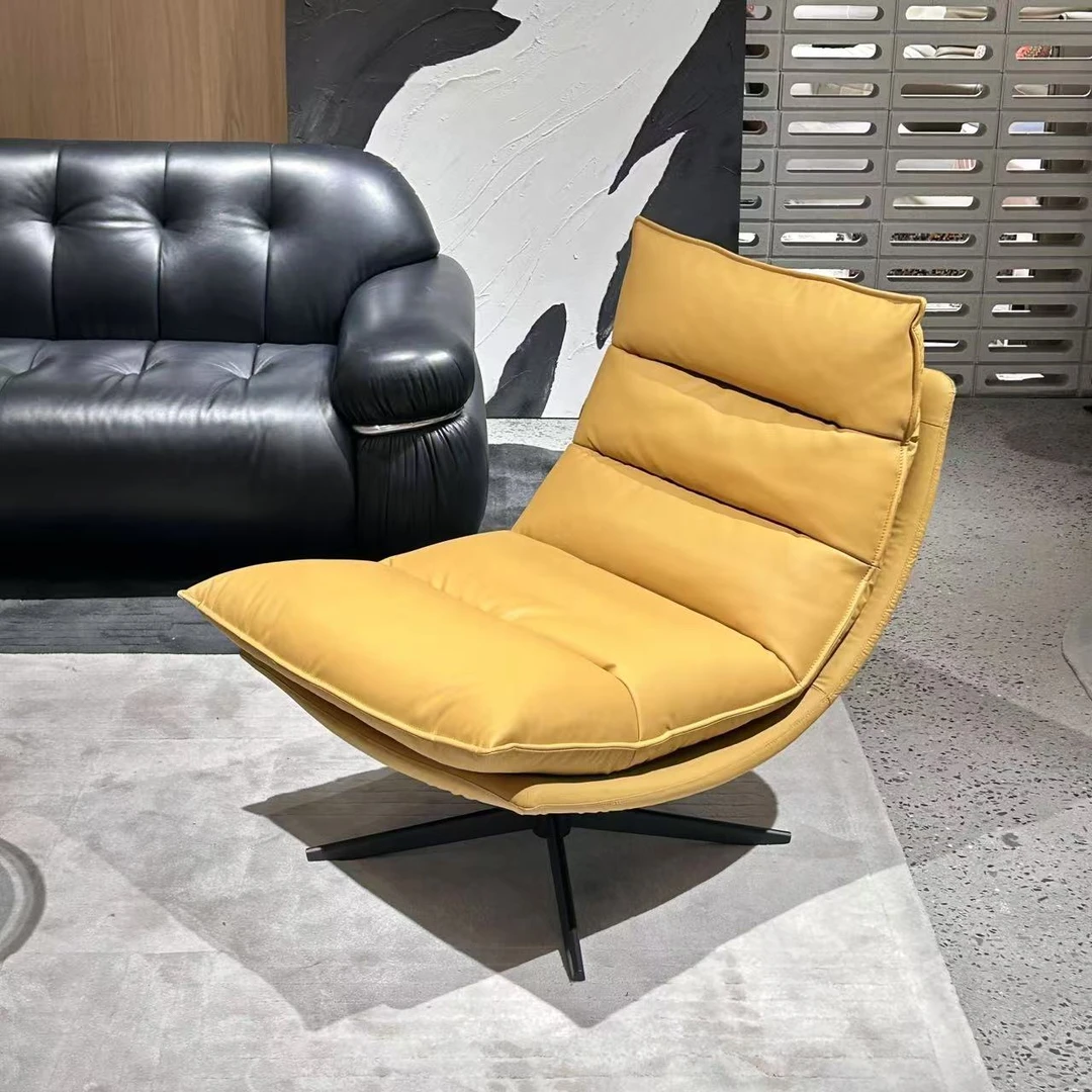 【春哥严选】简约现代毛毛虫旋转沙发椅轻奢客厅单椅阳台休闲椅