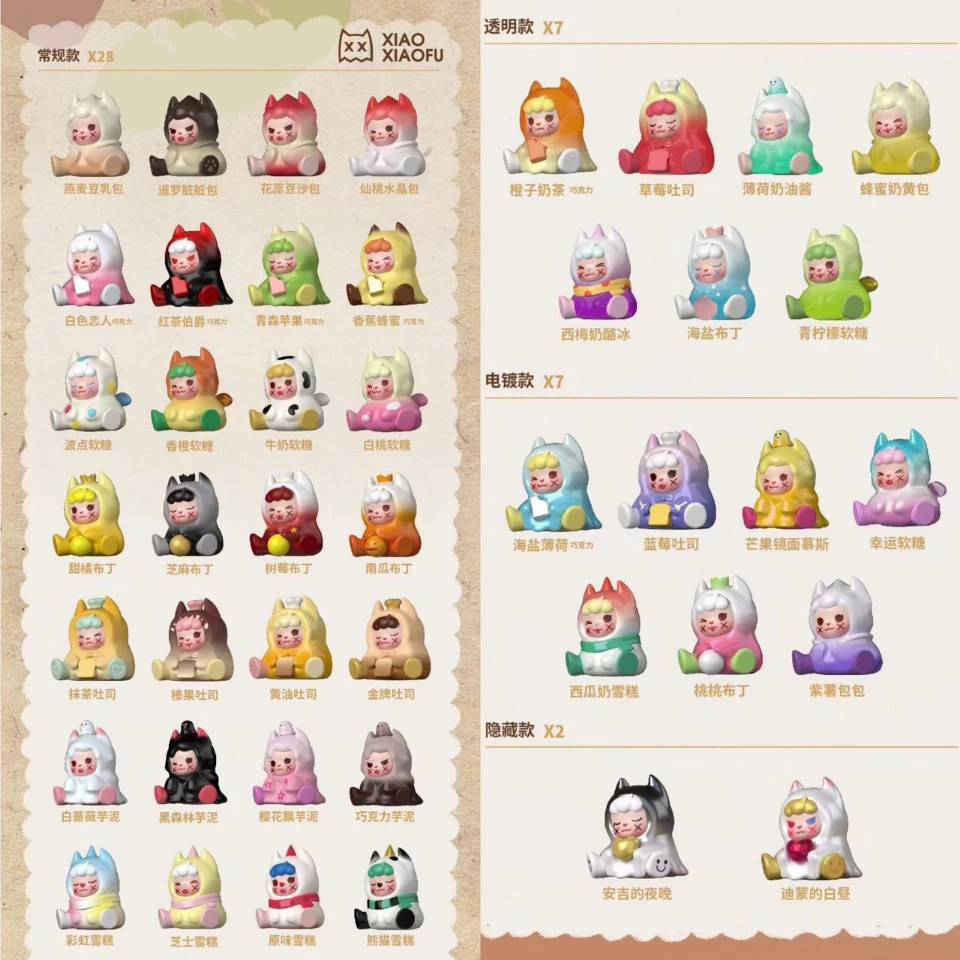 【笑笑代拆】XXFu小小弗“森林甜点日记盲盒系列创意潮玩萌粒摆件