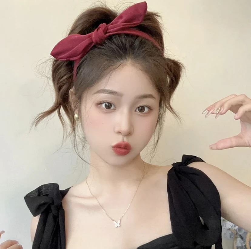 玫瑰的故事黄亦玫同款蝴蝶结发箍高颅顶发箍复古气质兔耳朵头箍