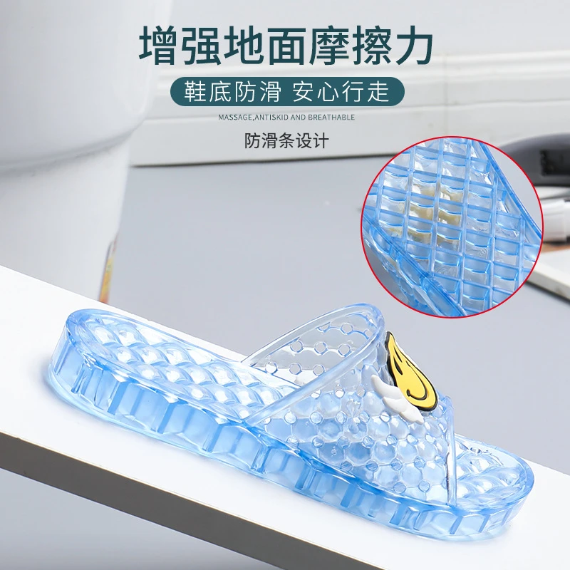 软底休闲水晶踩屎感拖鞋防滑舒适家居浴室鞋果冻按摩鞋可爱懒人鞋