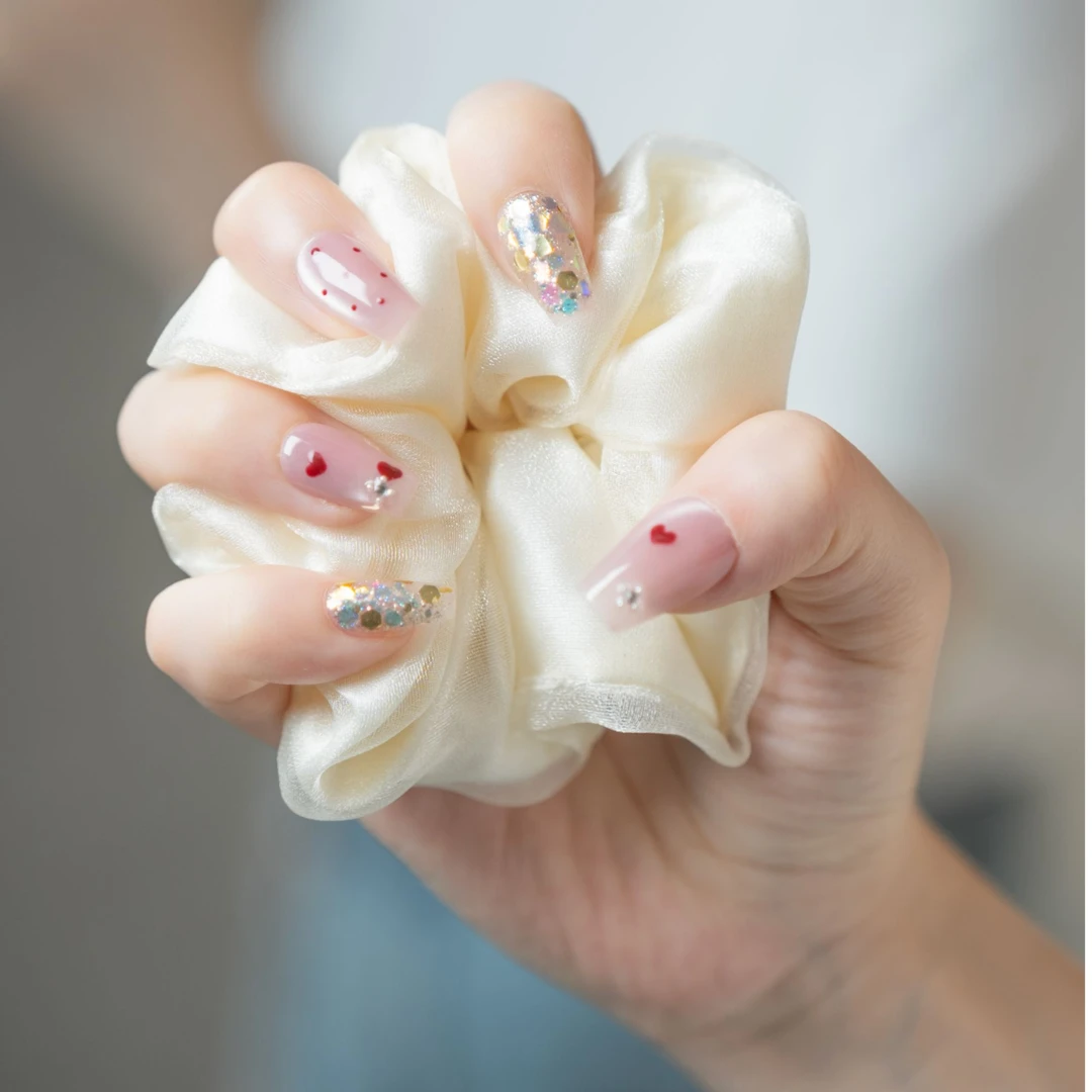 【爆闪爱心】超闪气质显白亮片手工穿戴软甲