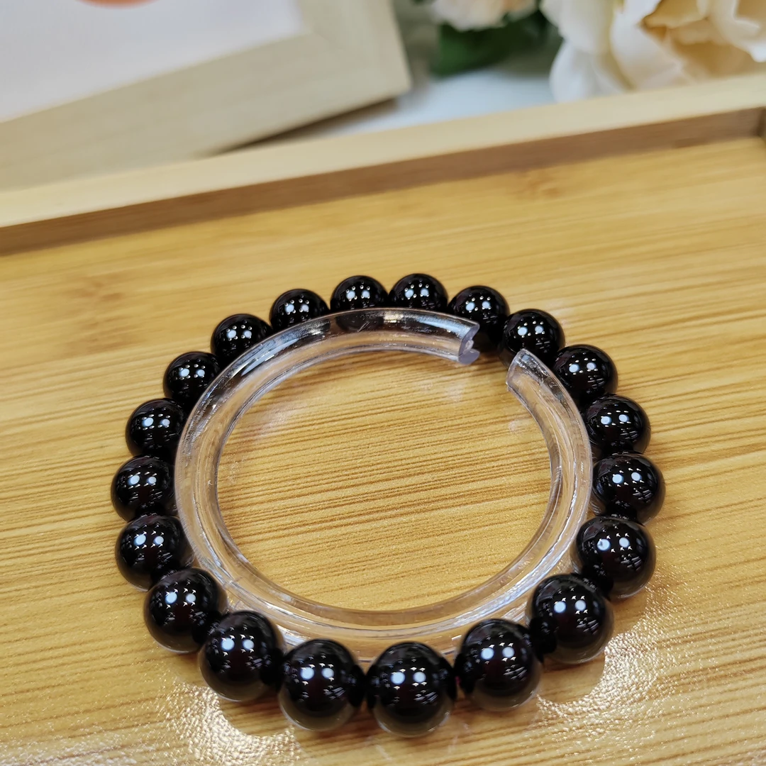 6号斯里兰卡橙黄高品质单圈手链卡7.7㎜10㎜莫桑比克天然酒红石榴石