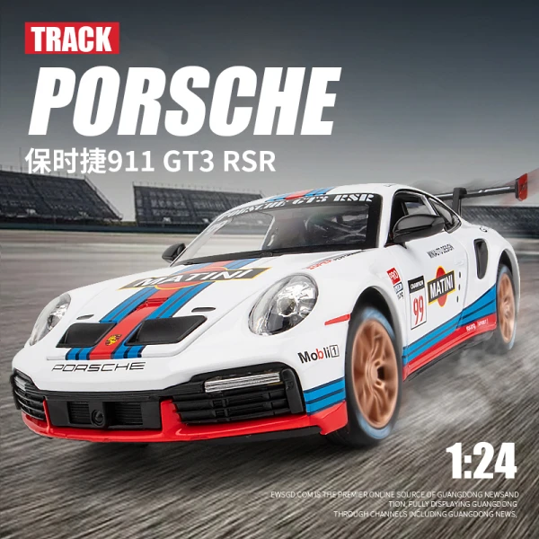 【珍藏版】1:24保时捷911GT3 RSR特别赛车版仿真合金汽车模型玩具