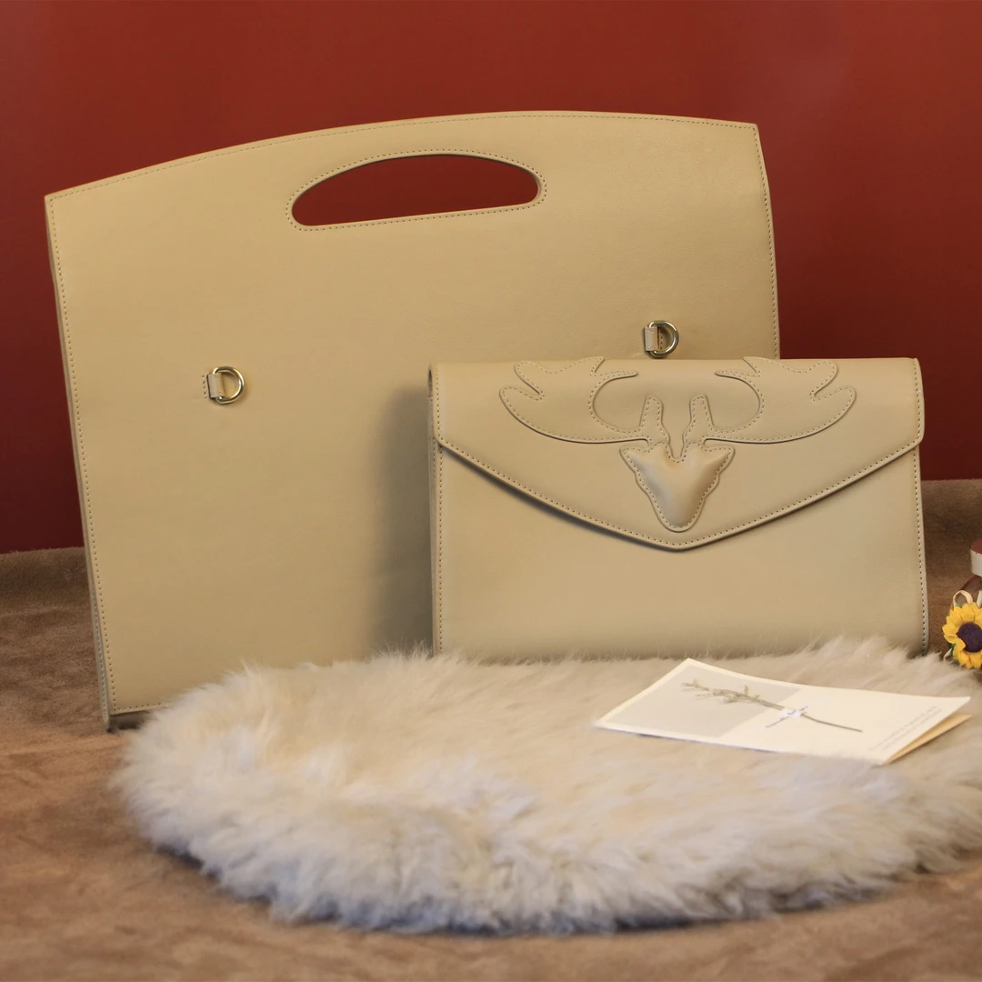 【福鹿电脑包】福鹿系列白色手提二合一时尚电脑包