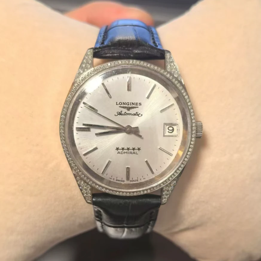 95新 Longines/浪琴 银盘调丁刻/35盘/自动机械/九月/0002