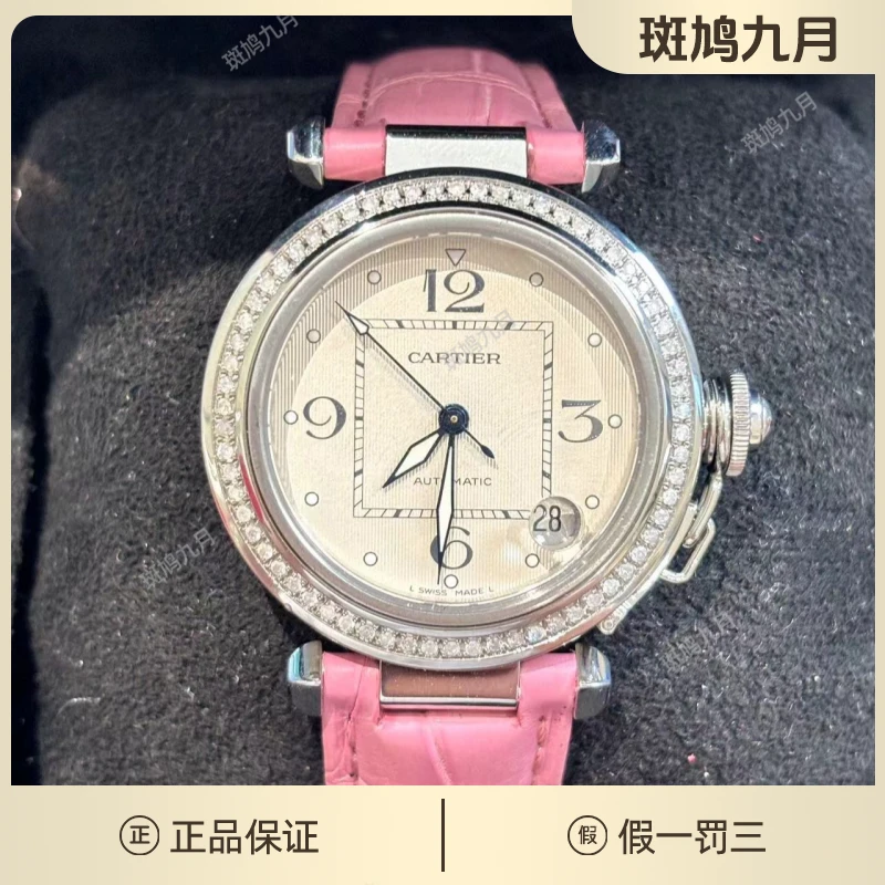 99新 卡地亚帕莎/数字点刻/九月/机械/35盘/11.4