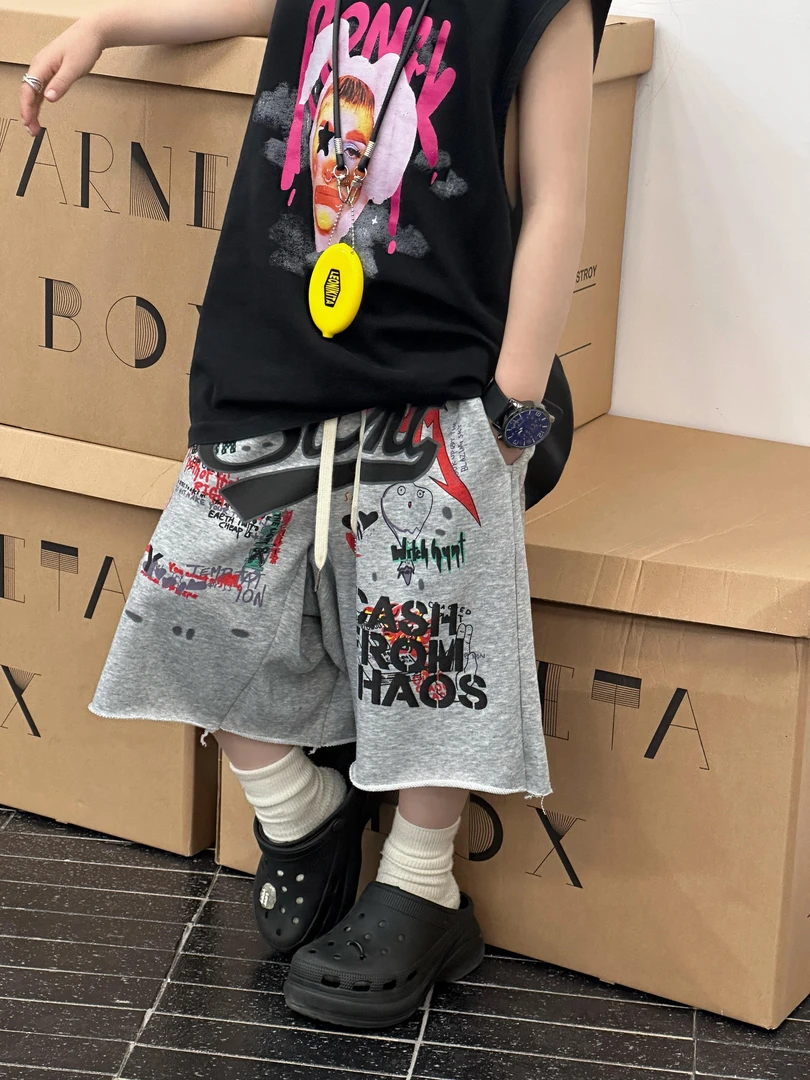 2024年夏季新款男童短裤中小童韩版时尚宽松百搭中裤休闲潮酷