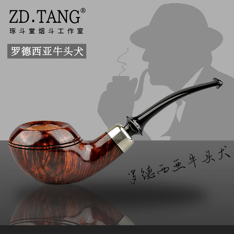 琢斗堂手作西班牙进口石楠木军插王子3MM烟道硫化橡胶斗嘴