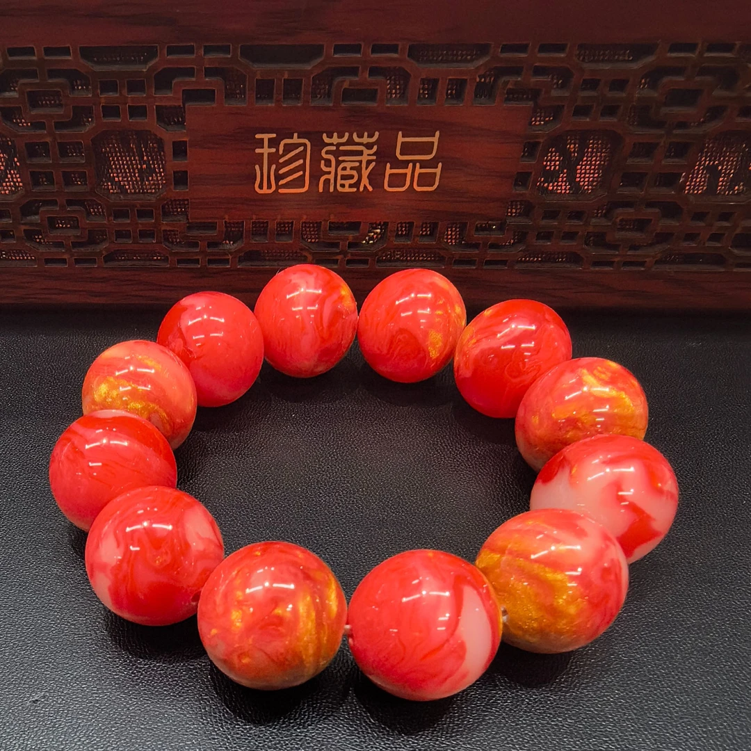 【臻品典藏】b32珍藏级肉灵芝血胶大手串（多样性发一）