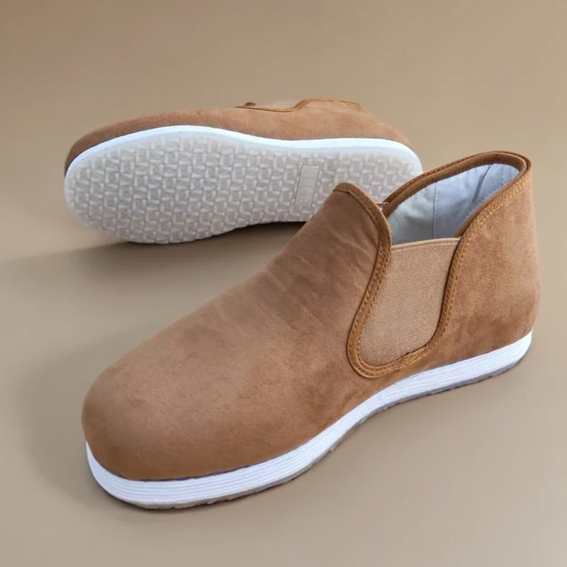 布鞋男冬季保暖松紧口高帮北毛礼服呢布鞋布鞋男款男士老北京