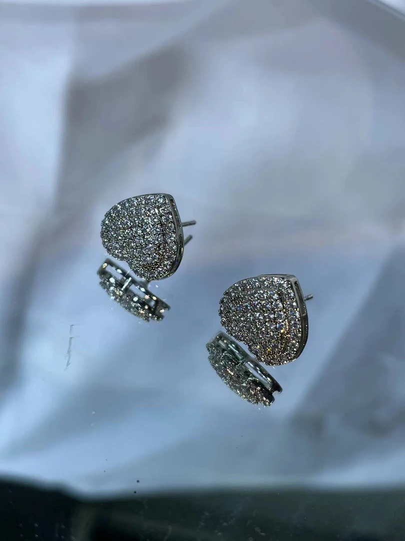 铜合金合成锆石耳饰 G1109 外贸高品轻奢定制耳环