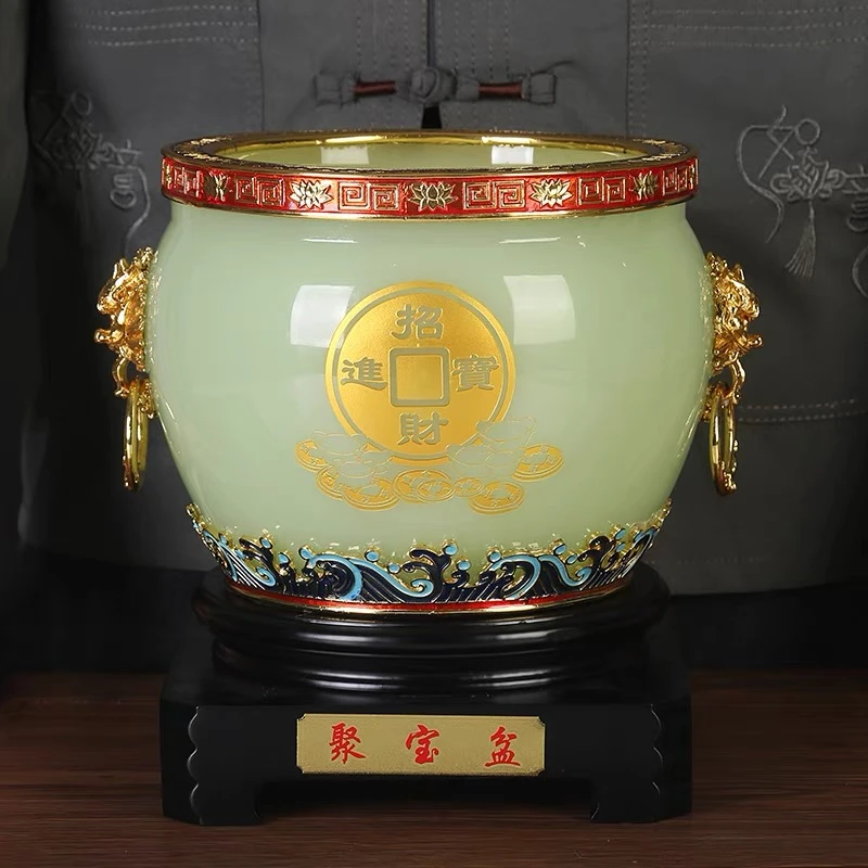 琉璃玉摆件公司店铺开业礼品办公室酒柜前台装饰品