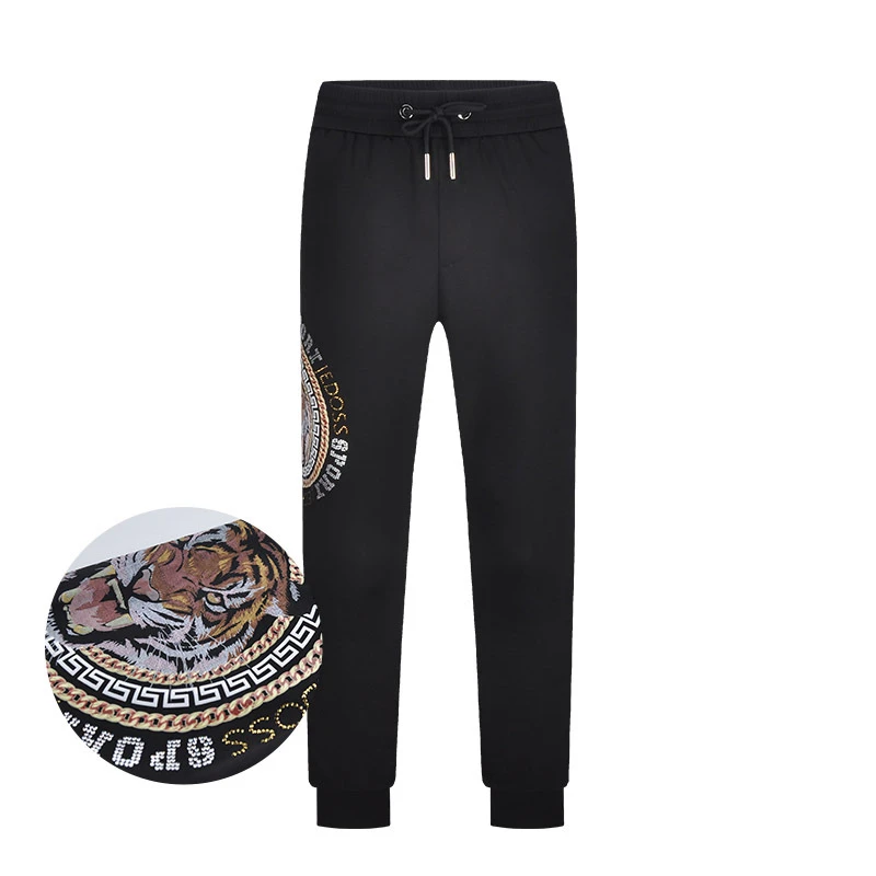 JEDOSS/爵迪斯长裤运动休闲裤时尚夏季修身印花百搭潮流微弹