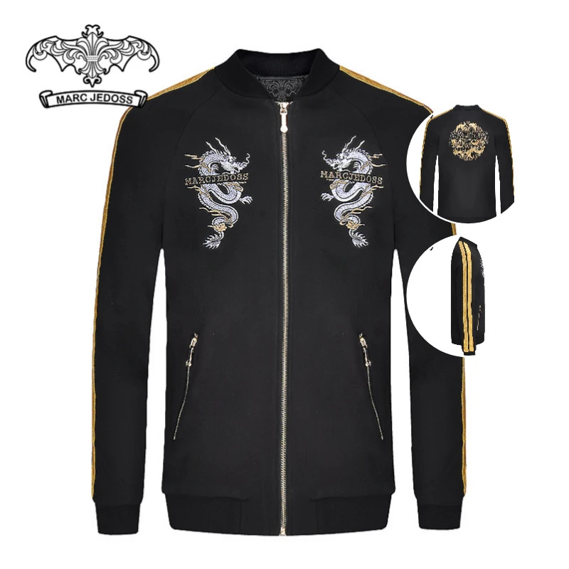 JEDOSS/爵迪斯春秋男士中国风原创刺绣夹克外套休闲立领长袖