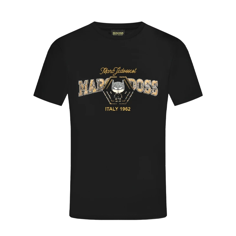 JEDOSS/爵迪斯男款初春新款立体卡通刺绣烫钻半袖短袖T恤006