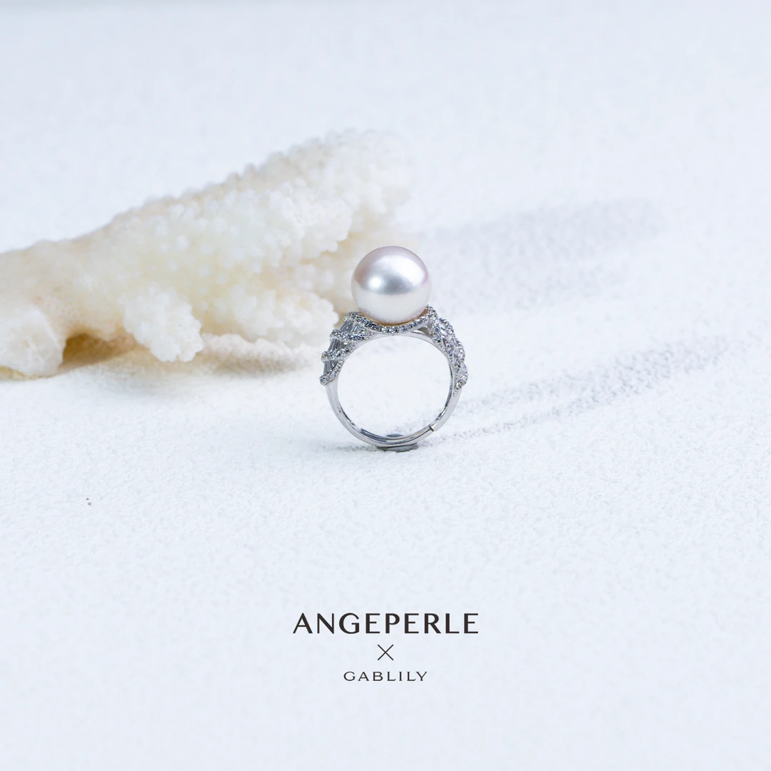 天使之泪 珈白丽淡水珍珠S925银珍珠戒指银色12-13mm 【畅太定制】